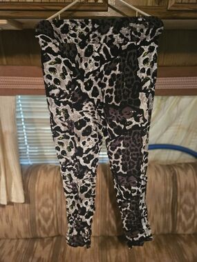 Women’s Black & White Animal Print Joggers